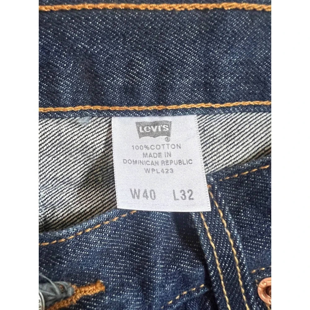 Vintage Levis 501 XX Mens Straight Leg Jeans Blue Indigo Denim W40 L32 Cotton